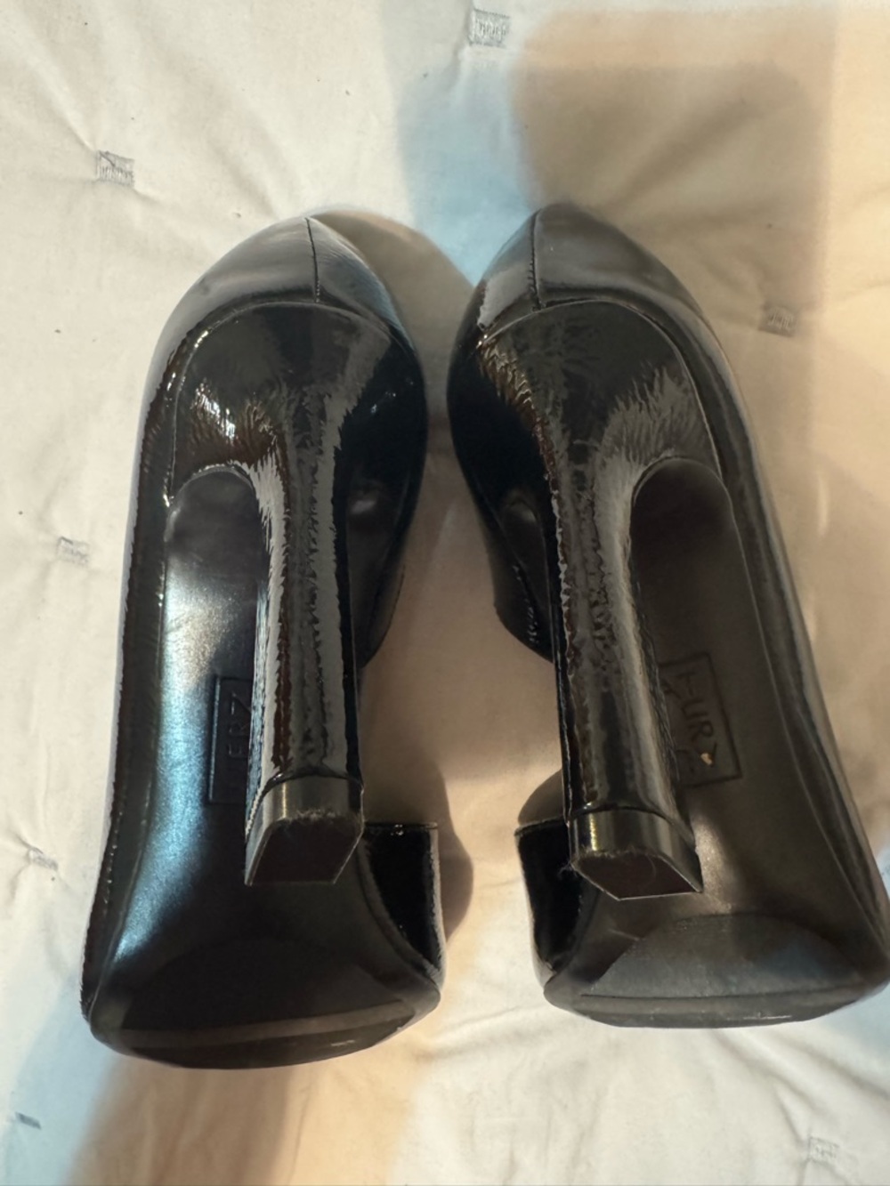 Naturalizer Black Patent Open-Toe Heels - Picture 6 of 8